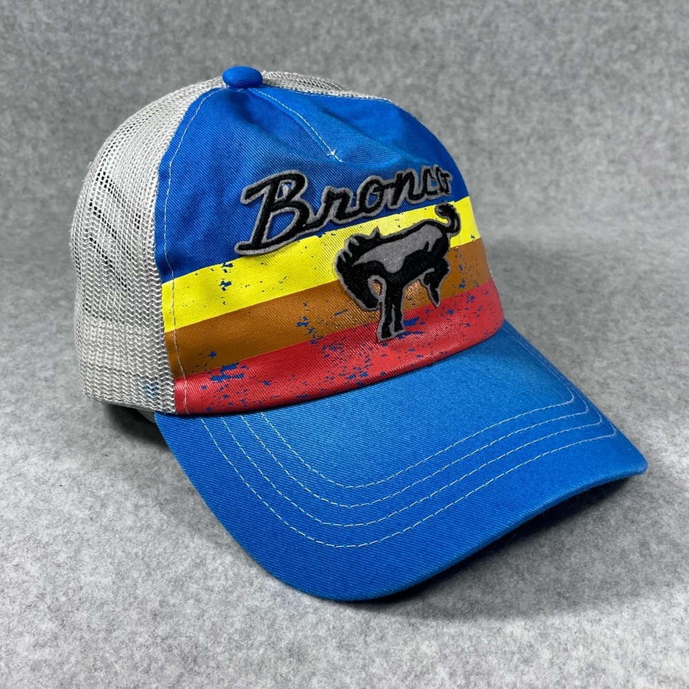 Ford Bronco Retro Adult Unisex Distressed Trucker Hat Snapback Cap One Size OSFM